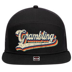 Gram Bling School Sport Name 7 Panel Mesh Trucker Snapback Hat