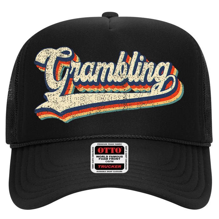 Gram Bling School Sport Name High Crown Mesh Back Trucker Hat