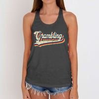 Gram Bling School Sport Name Women's Knotted Racerback Tank