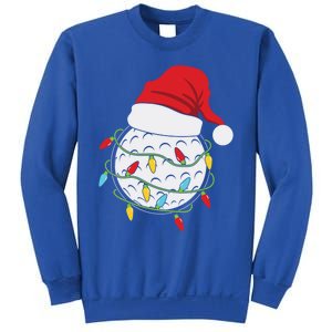 Golf Ball Santa Hat With Christmas Lights Xmas Golfer Gift Great Gift Sweatshirt