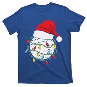 Golf Ball Santa Hat With Christmas Lights Xmas Golfer Gift Great Gift T-Shirt