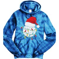 Golf Ball Santa Hat With Christmas Lights Xmas Golfer Gift Great Gift Tie Dye Hoodie