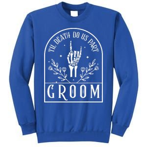 Groom Bride Skeleton Gothic Halloween Engagement Wedding Sweatshirt