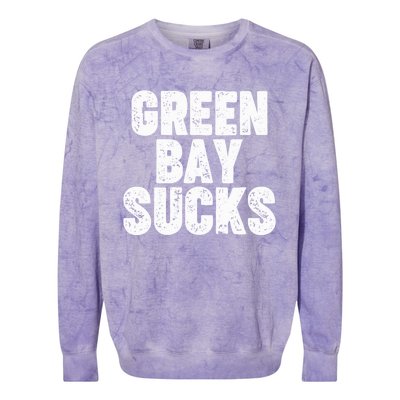 Green Bay Sucks Colorblast Crewneck Sweatshirt