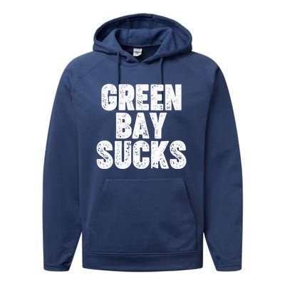 Green Bay Sucks Performance Fleece Hoodie