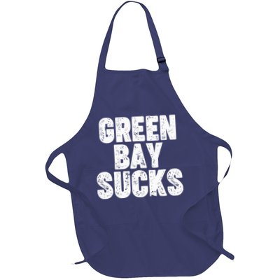 Green Bay Sucks Full-Length Apron With Pockets
