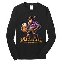 German Bigfoot Sasquatch Lederhose Funny Oktoberfest 2024 Long Sleeve Shirt