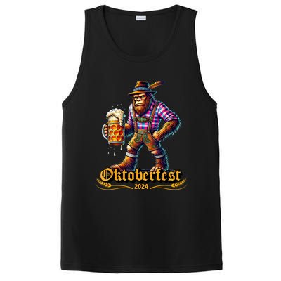 German Bigfoot Sasquatch Lederhose Funny Oktoberfest 2024 PosiCharge Competitor Tank