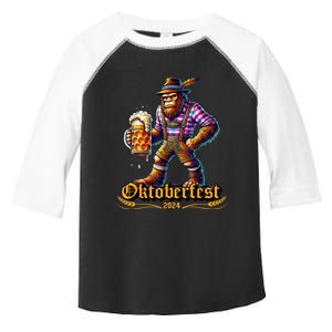 German Bigfoot Sasquatch Lederhose Funny Oktoberfest 2024 Toddler Fine Jersey T-Shirt