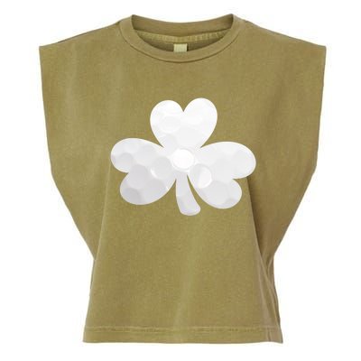 Golf Ball Shamrock St Patricks Clover Sports Fan Athlete Gift Garment-Dyed Women's Muscle Tee