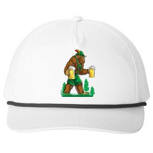 German Bigfoot Sasquatch Lederhose Funny Oktoberfest Costume Snapback Five-Panel Rope Hat