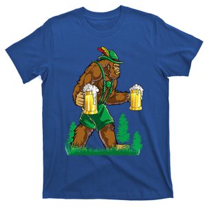 German Bigfoot Sasquatch Lederhose Funny Oktoberfest Costume T-Shirt