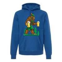 German Bigfoot Sasquatch Lederhose Funny Oktoberfest Costume Premium Hoodie