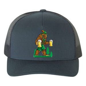 German Bigfoot Sasquatch Lederhose Funny Oktoberfest Costume Yupoong Adult 5-Panel Trucker Hat