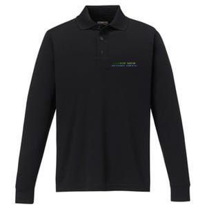 Green Bay Sucks Detroit Rocks Performance Long Sleeve Polo