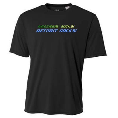 Green Bay Sucks Detroit Rocks Cooling Performance Crew T-Shirt