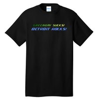 Green Bay Sucks Detroit Rocks Tall T-Shirt