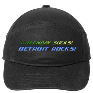 Green Bay Sucks Detroit Rocks 7-Panel Snapback Hat