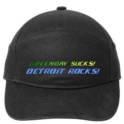Green Bay Sucks Detroit Rocks 7-Panel Snapback Hat