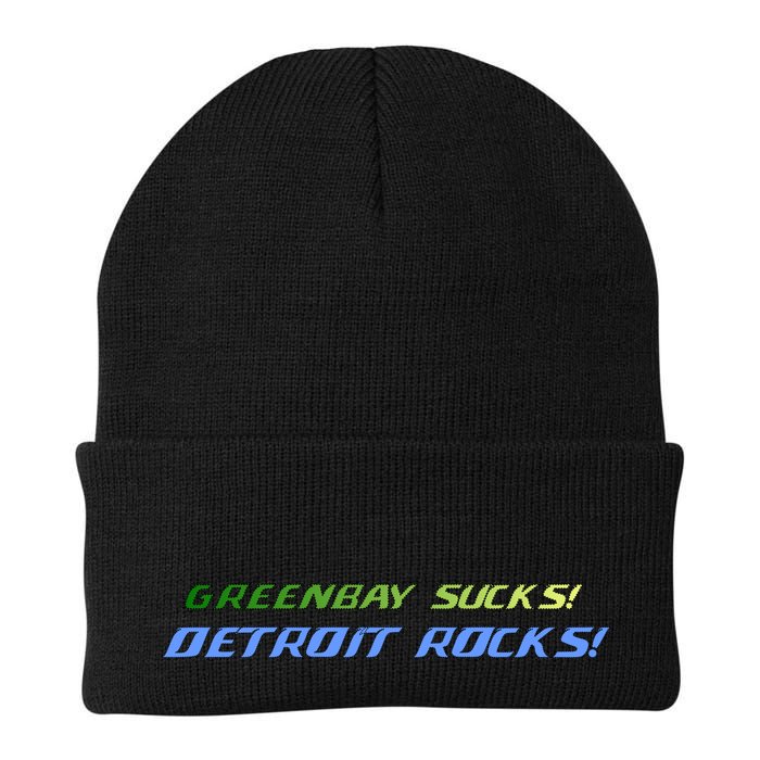 Green Bay Sucks Detroit Rocks Beanie