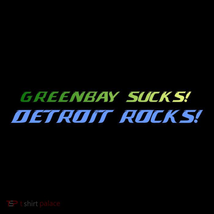 Green Bay Sucks Detroit Rocks Flatbill Hat