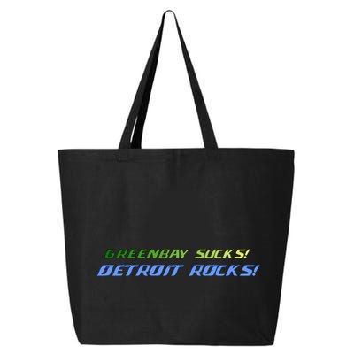 Green Bay Sucks Detroit Rocks 25L Jumbo Tote