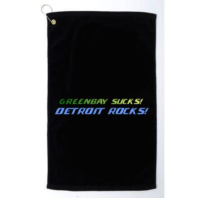 Green Bay Sucks Detroit Rocks Golf Towel