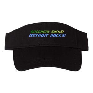 Green Bay Sucks Detroit Rocks Valucap Bio-Washed Visor