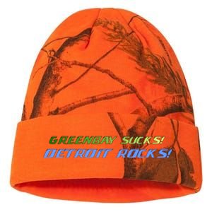 Green Bay Sucks Detroit Rocks Kati Licensed 12" Camo Beanie