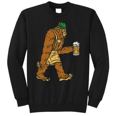 German Bigfoot Sasquatch Beer Lederhose Funny Oktoberfest Sweatshirt