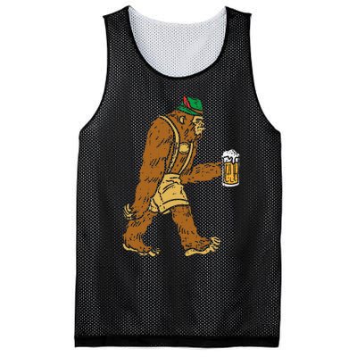 German Bigfoot Sasquatch Beer Lederhose Funny Oktoberfest Mesh Reversible Basketball Jersey Tank