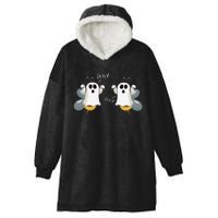 Ghost Bees Saying Boo Funny Halloween Gift Hooded Wearable Blanket