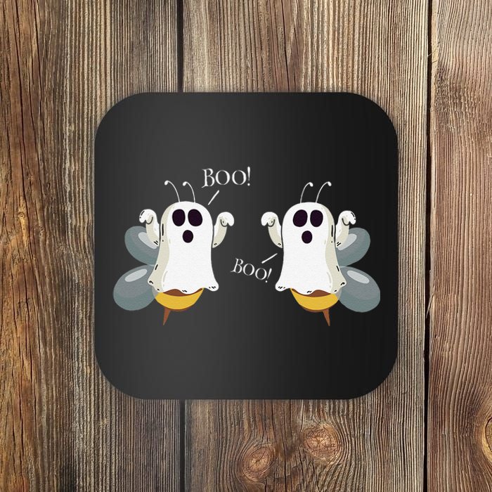 Ghost Bees Saying Boo Funny Halloween Gift Coaster