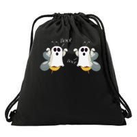 Ghost Bees Saying Boo Funny Halloween Gift Drawstring Bag