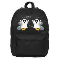 Ghost Bees Saying Boo Funny Halloween Gift 16 in Basic Backpack