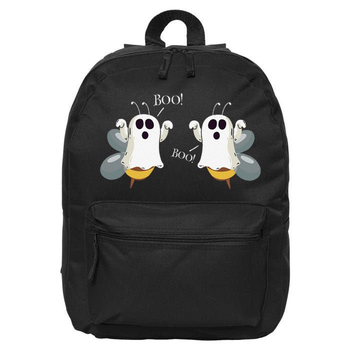 Ghost Bees Saying Boo Funny Halloween Gift 16 in Basic Backpack