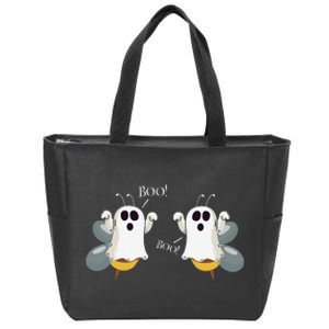 Ghost Bees Saying Boo Funny Halloween Gift Zip Tote Bag