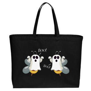 Ghost Bees Saying Boo Funny Halloween Gift Cotton Canvas Jumbo Tote