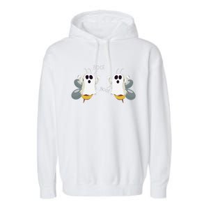 Ghost Bees Saying Boo Funny Halloween Gift Garment-Dyed Fleece Hoodie