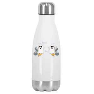 Ghost Bees Saying Boo Funny Halloween Gift Stainless Steel Insulated Water Bottle