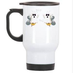 Ghost Bees Saying Boo Funny Halloween Gift Stainless Steel Travel Mug