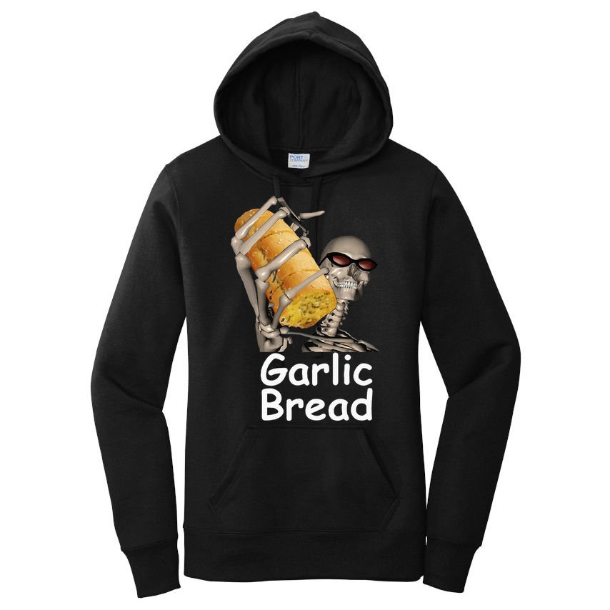 Garlic Bread Skeleton Women's Pullover Hoodie