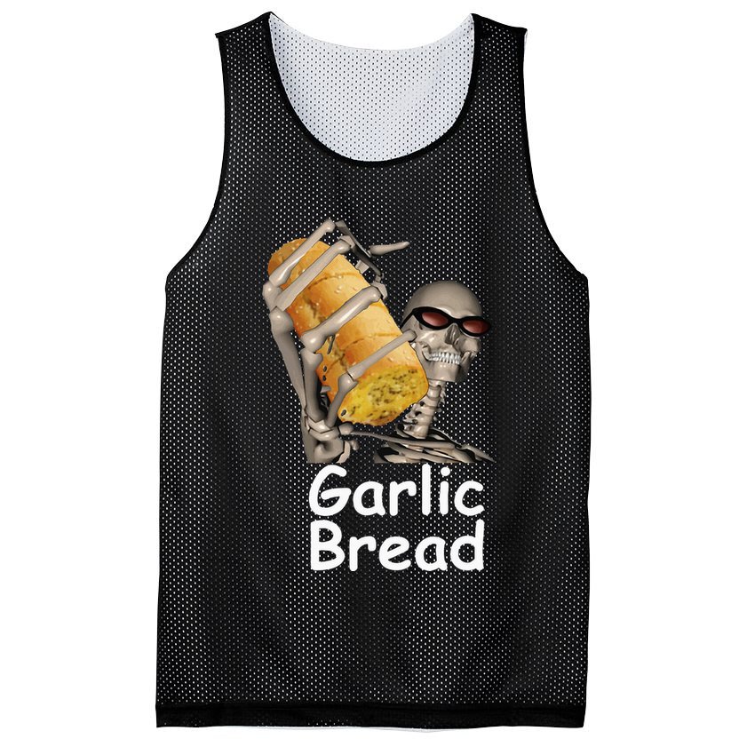 Garlic Bread Skeleton Mesh Reversible Basketball Jersey Tank