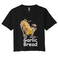Garlic Bread Skeleton Women's Crop Top Tee