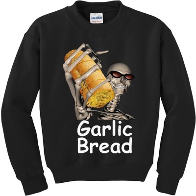Garlic Bread Skeleton Kids Sweatshirt