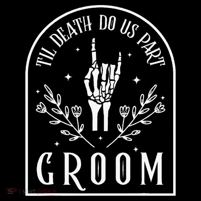 Groom Bride Skeleton Gothic Halloween Engagement Wedding Premium T-Shirt