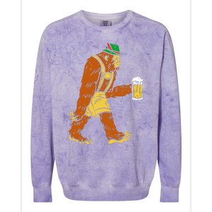 German Bigfoot Sasquatch Beer Lederhose Colorblast Crewneck Sweatshirt