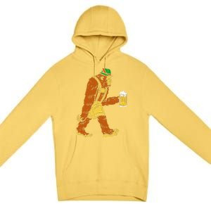 German Bigfoot Sasquatch Beer Lederhose Premium Pullover Hoodie