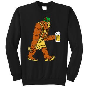 German Bigfoot Sasquatch Beer Lederhose Sweatshirt