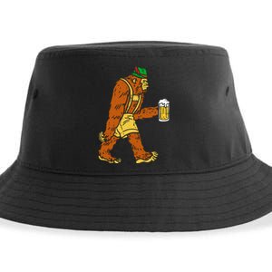 German Bigfoot Sasquatch Beer Lederhose Sustainable Bucket Hat